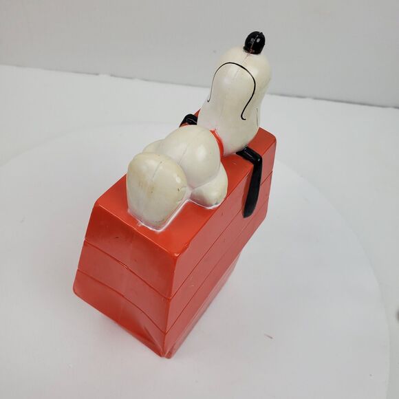 Vintage Snoopy Peanuts Dog House Coin Bank 7 x 4.25 inch - Picture 5 of 8